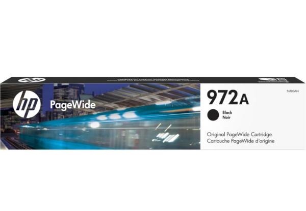 HP 972A Black Original PageWide Ink Cartridge for HP PageWide Pro MFP 477dw , 477d2, 552dw, 452dw, 452dn, 577z, 577dw - F6T80AN