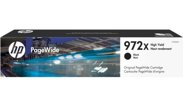 HP 972X High Yield Black Original PageWide Ink Cartridge for HP PageWide Pro 452dw, 452dn, 552dw and HP PageWide Pro Multifunction 577z 577dw, 477dw, 477dn - F6T84AN