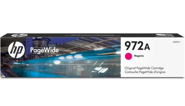 HP 972A Magenta Original PageWide Ink Cartridge for HP PageWide Pro Multifunction 477dw , 477d2, 552dw, 452dw, 452dn, 577z, 577dw - L0R89AN