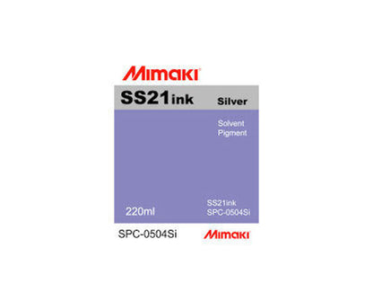 SS21 Silver Ink (220ml cartridge) for Mimaki JV5/JV33/JV300/CJV150/CJV300/CJV30 - SPC-0504SI