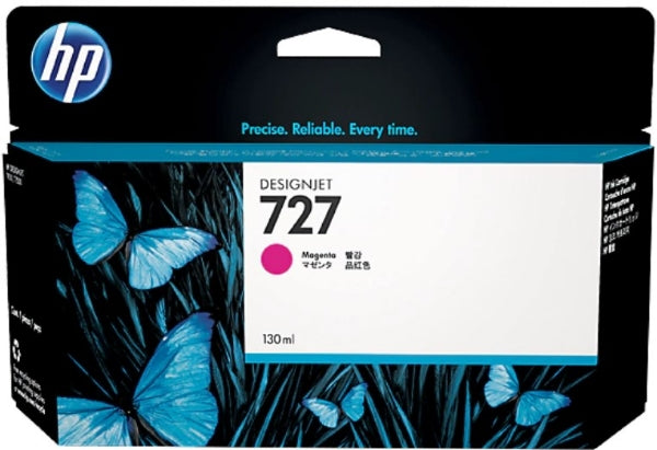 HP 727 130ml Magenta Designjet Ink Cartridge for HP T920, T930, T1500, T1530, T2500, T2530 - B3P20A