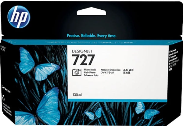 HP 727 130ml Photo Black Designjet Ink Cartridge for HP T920, T930, T1500, T1530, T2500, T2530 - B3P23A