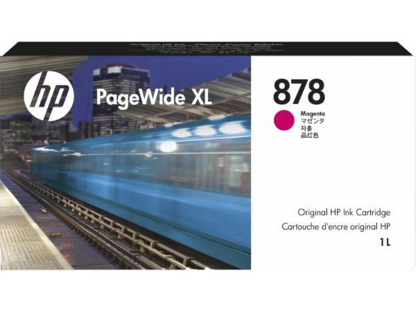 HP 878 Magenta PageWide XL Ink Cartridge (1L) - 312Z3A