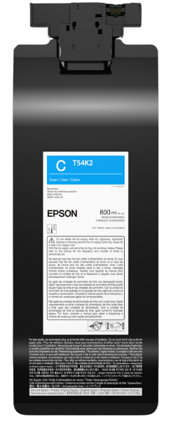 EPSON UltraChrome DG2 Cyan Ink (800 mL) for SureColor F2270 - T54K220
