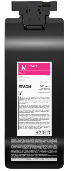 EPSON UltraChrome DG2 Magenta Ink (800 mL) for SureColor F2270 - T54K320