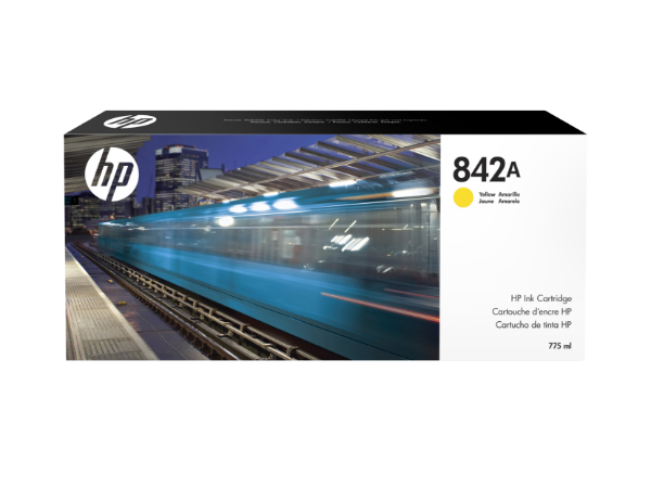 HP 842A 775-ml Yellow PageWide XL Ink Cartridge for HP PageWide XL 8000 - C1Q48A