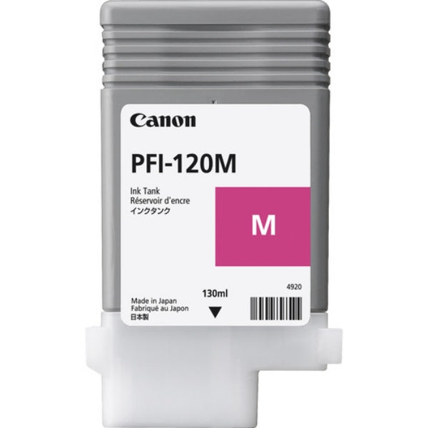 Canon PFI-120M 130-ml Magenta Ink Cartridge for imagePROGRAF TM-200, TM-300, TM-305 and GP-200, GP-300 - 2887C001AA