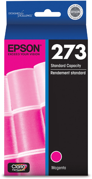 EPSON 273 Claria Premium Magenta Ink Cartridge For Expression XP-520, XP-600, XP-610, XP-620, XP-800, XP-810, XP-820 - T273320