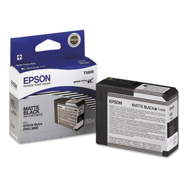 Epson T580 UltraChrome K3 Matte Black Ink 80ml for Stylus Pro 3800, 3880 - T58080N