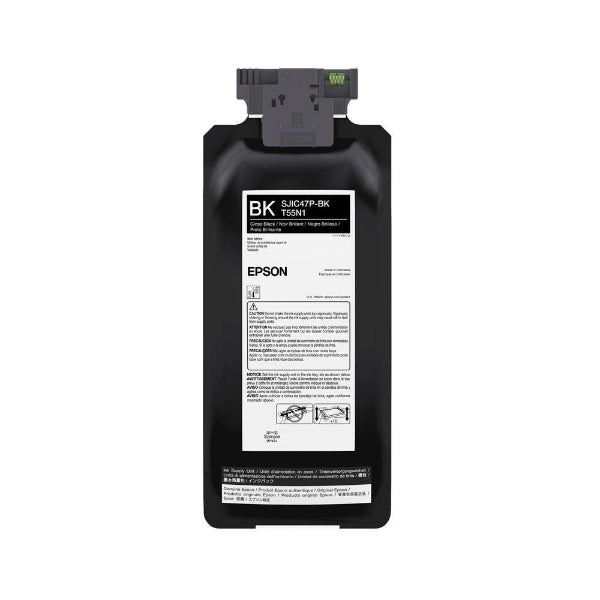 Epson SJIC47P-BK 480mL Gloss Black Ink Pack for ColorWorks C8000 (Gloss) - C13T55N120