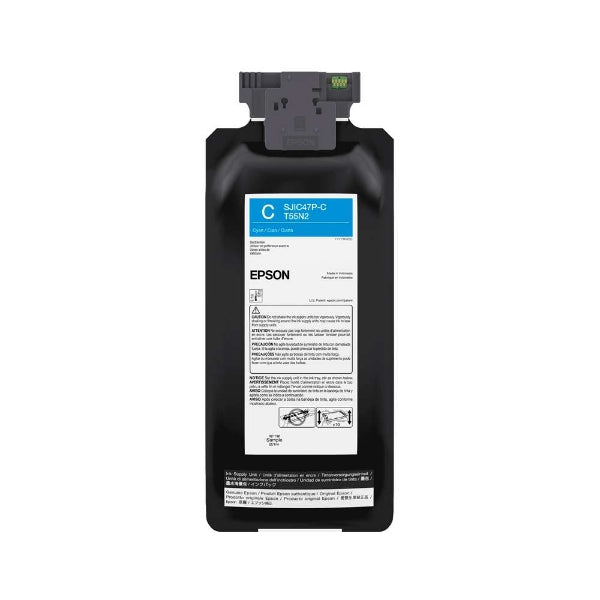 Epson SJIC47P-C 480mL Cyan Ink Pack for ColorWorks C8000 - C13T55N220