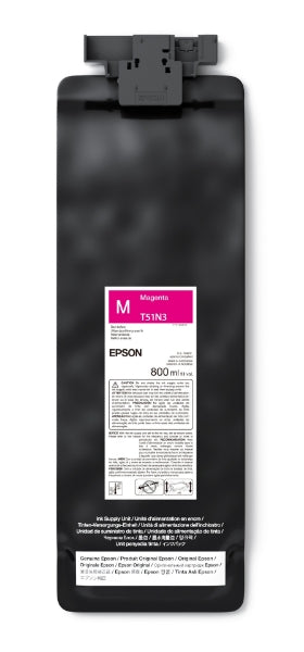 Epson UltraChrome GS3 Eco-Solvent Magenta Ink Cartridge 800ml for SureColor S7170, S9170 - T51N320