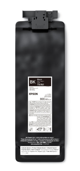 Epson UltraChrome GS3 Eco-Solvent Black Ink Cartridge 800ml for SureColor S7170, S9170 - T51N120