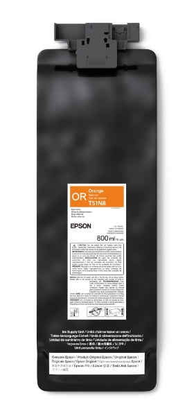 Epson UltraChrome GS3 Eco-Solvent Orange Ink Cartridge 800ml for SureColor S9170 - T51N820