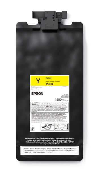 Epson UltraChrome GS3 Eco-Solvent Yellow Ink Cartridge 1.5 L for SureColor S9170 - T51U420