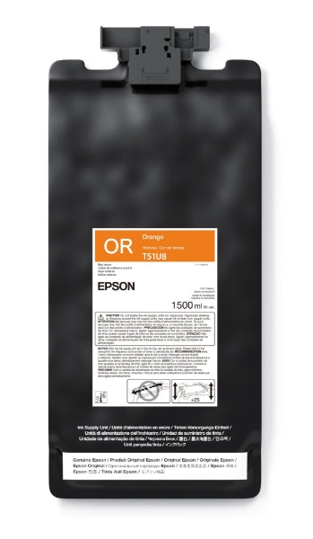 Epson UltraChrome GS3 Eco-Solvent Orange Ink Cartridge 1.5 L for SureColor S9170 - T51U820