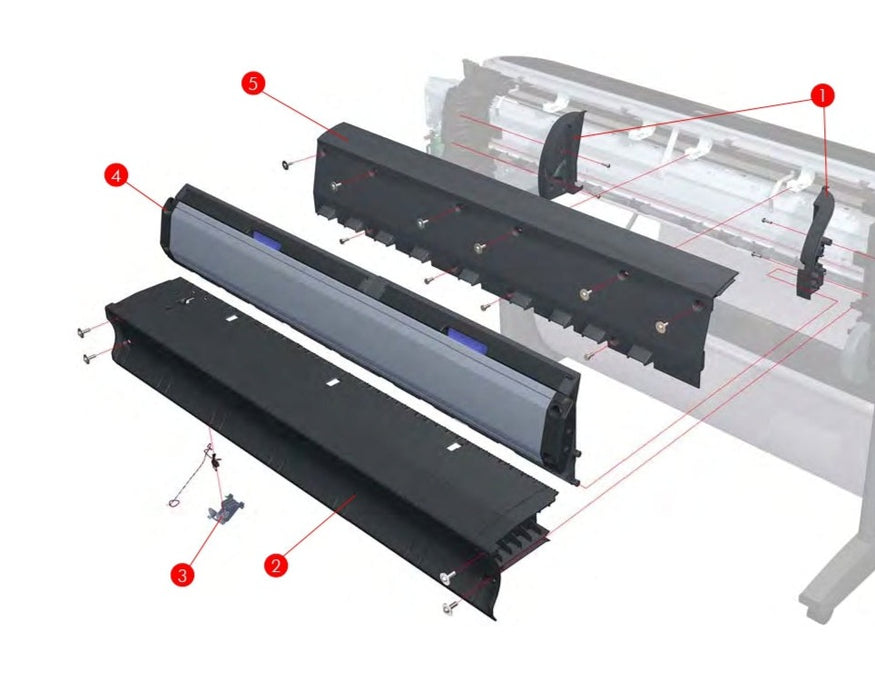 Rear Cover Assembly for the HP DesignJet T1100/T610 24-inch Series (Q6683-60200)