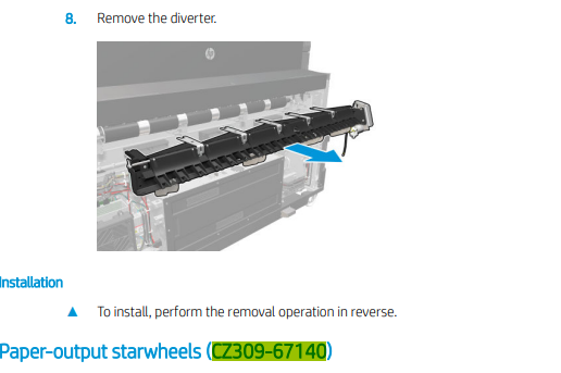 Part for the HP PageWide XL 5200 40-in Multifunction Printer (1090626)