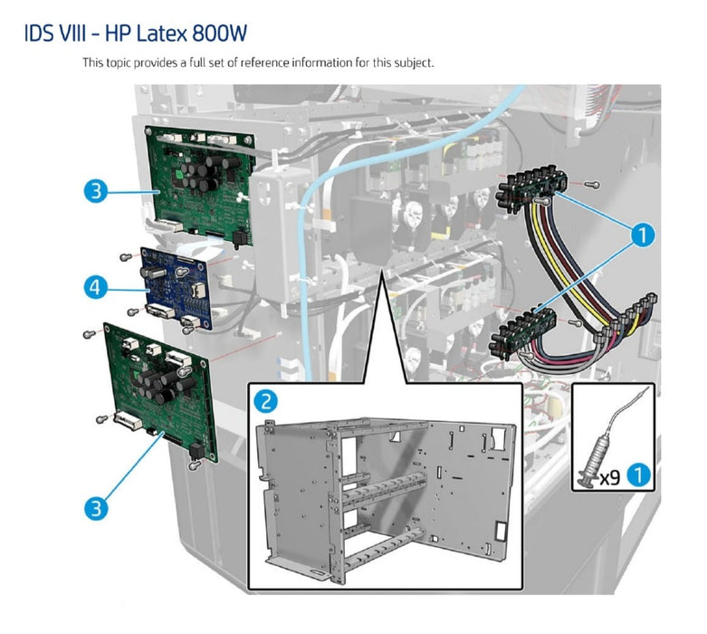 ISS structural parts for HP Latex 700W Printer (Y0U21-67156)