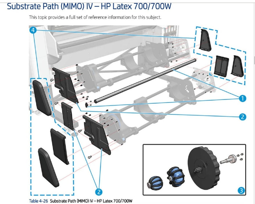 Diverter Roller for HP Latex 700/700W Printer (Y0U21-67175)