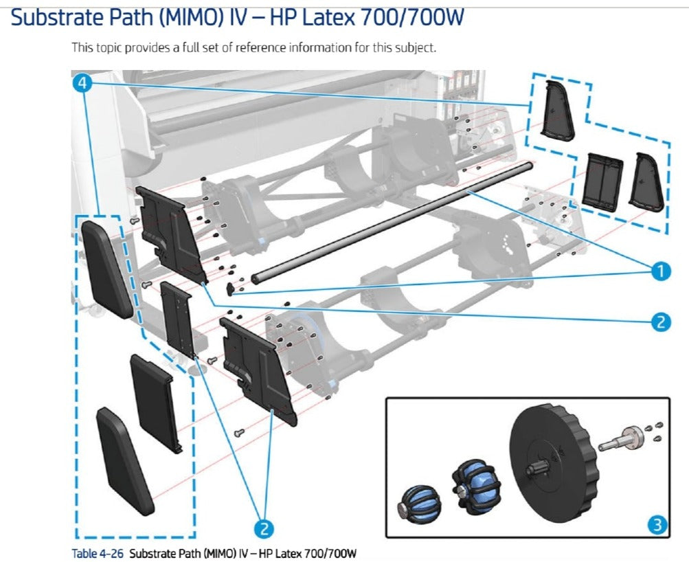 Left Structure and Extension for HP Latex 700, 700W, R530 Printers (Y0U21-67174)
