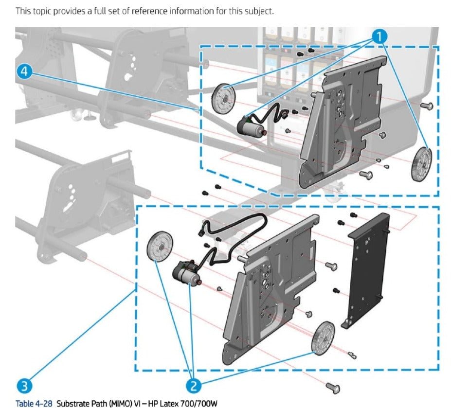 Right Structure and Extension for HP Latex 700, 700W Printer (Y0U21-67173)