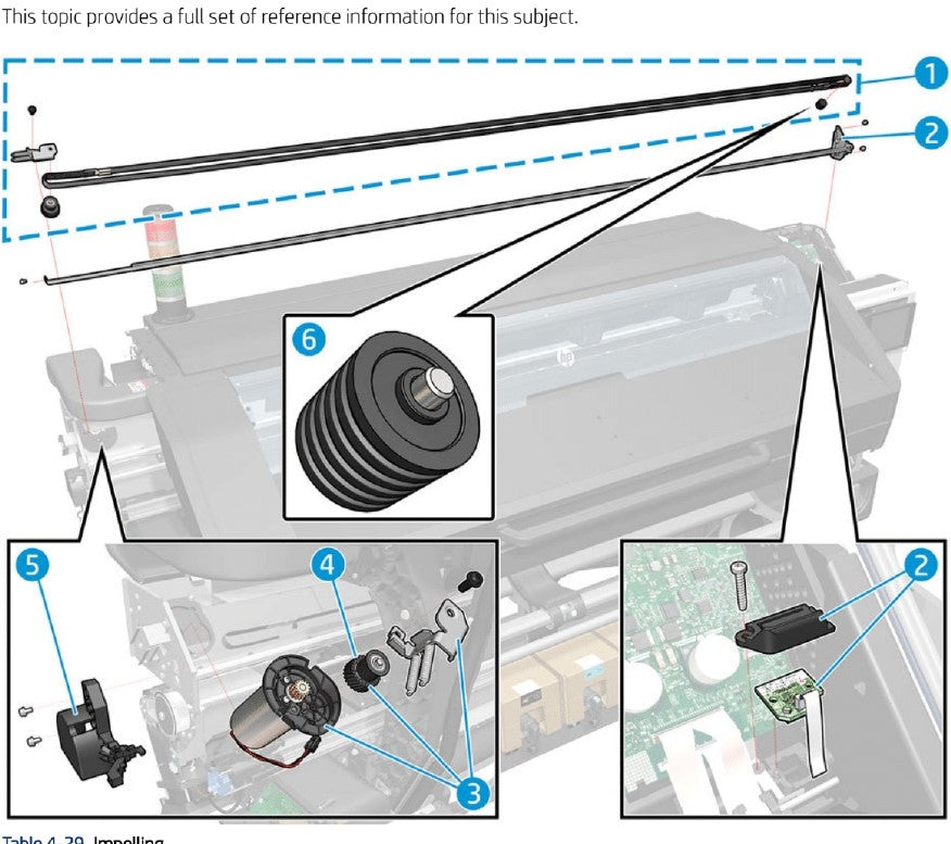 Scan Axis Motor Assembly for HP Latex 700W, 800W, R530 Printers (Y0U21-67121)