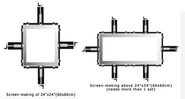 High Precise 24" x 24" Manual Screen Stretching Machine Screen Printing Stretcher