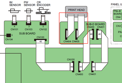 Head FFC for EPSON S30600 S40600 S50600 S60600 S70600 S80600 B7000 B9000 F7000 F7100 F7200 F9200 F9300 F9400 (CN404,CN405) - 1574107