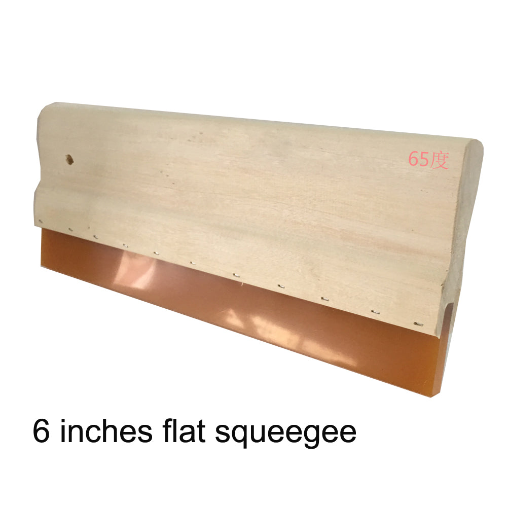 16"x20" Wood Screen Printing Frame 110 White Mesh+6" Squeegee Ink Scraper 65 Durometer