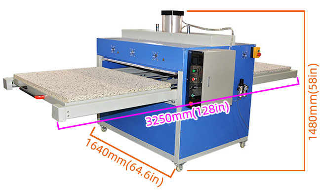 Qomolangma 39" x 47" Pneumatic Double Working Table Large Format Heat Press Machine with Pull-out Style, 220V 1P 56A