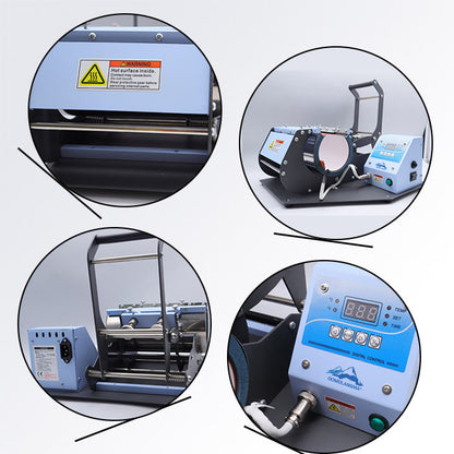 US Stock Qomolangma Mug Press for 20oz Skinny Tumblers Sublimation Gradient Color Glass Cans