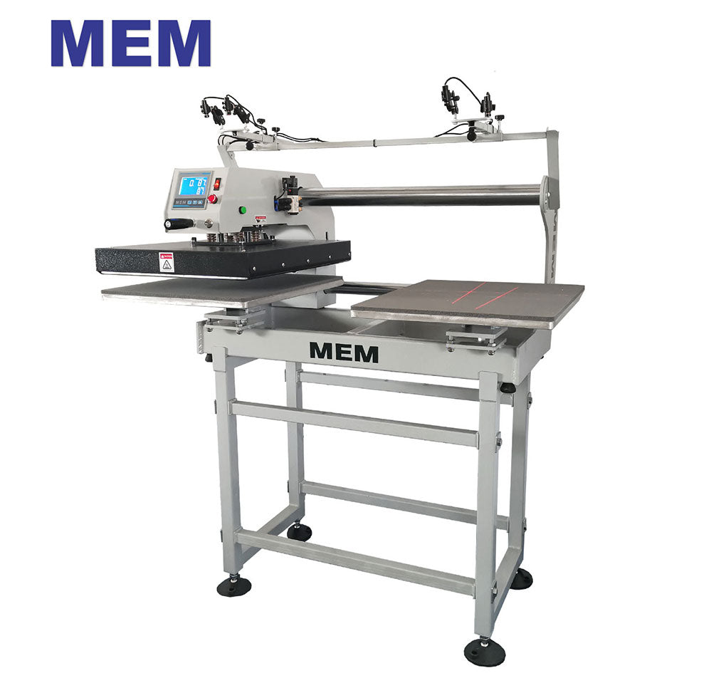 US Stock MEM 16&quot; x 20&quot; Semi-Automatic Pneumatic Double Station Heat Press with Laser Positioning System