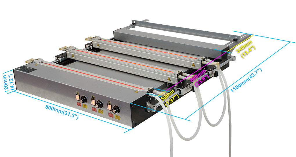 CALCA 27" (700mm) Acrylic bending machine ABM (Three heating module), 220VAC