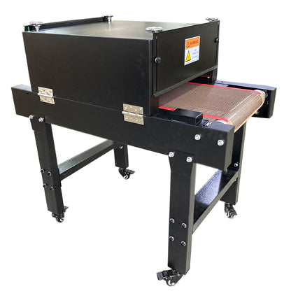 220V 3500W Small T-shirt Conveyor Tunnel Dryer 3.9ft. Long x 18.5in Belt for Screen DTF Printing