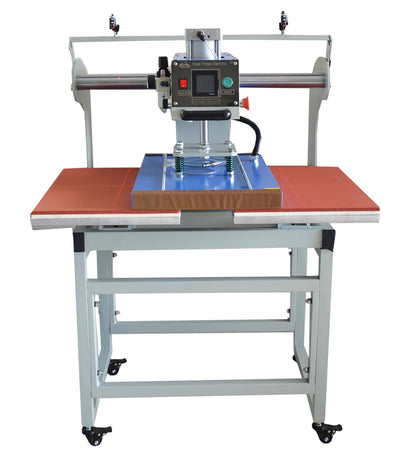 US Stock, Qomolangma 16in x 24in Semi-Automatic Pneumatic Double Station Heat Press with Laser Positioning System