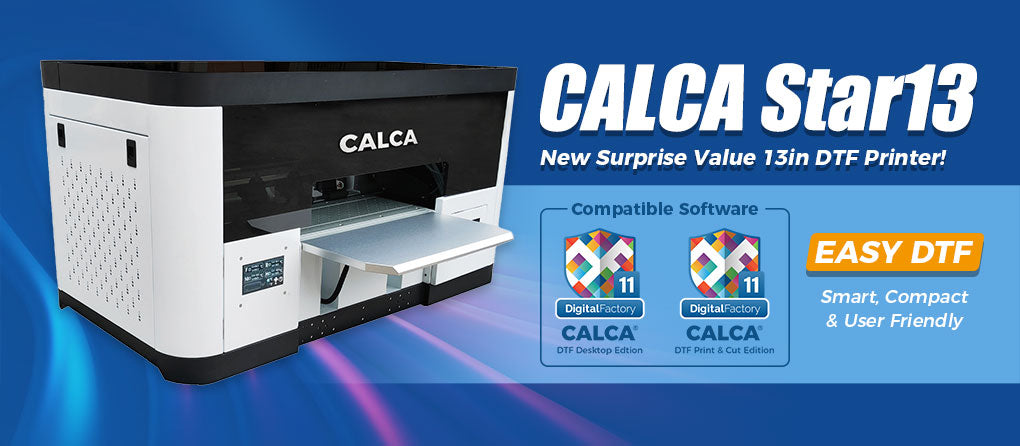 CALCA Star 13in DTF Printer With Installed Dual Epson F1080-A1 (XP-600) Printheads