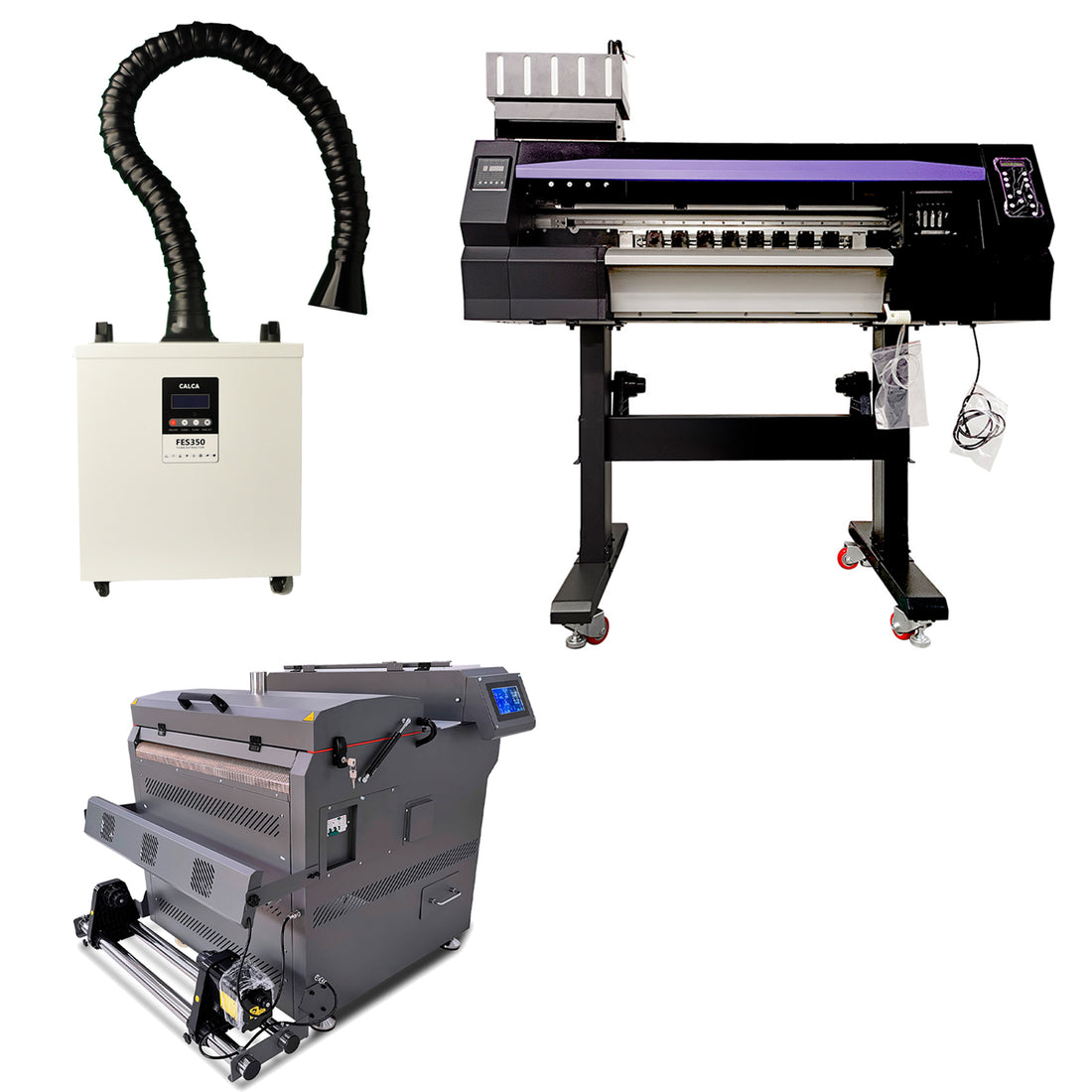 CALCA Prime 24inch DTF Printer &amp; Shaker Bundle with Fume Extractor Filter