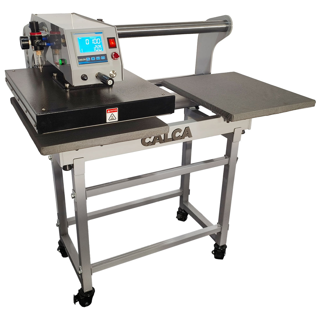 CALCA 16" x 20" Semi-Automatic Pneumatic Double Station Heat Press with Laser Positioning System