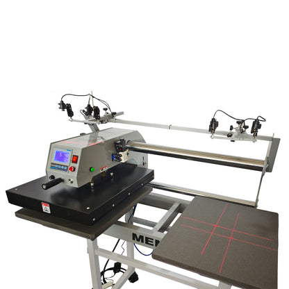 MEM 220V 4KW 20in x 27.5in Semi-Automatic Pneumatic Double Station Heat Press with Laser Positioning System