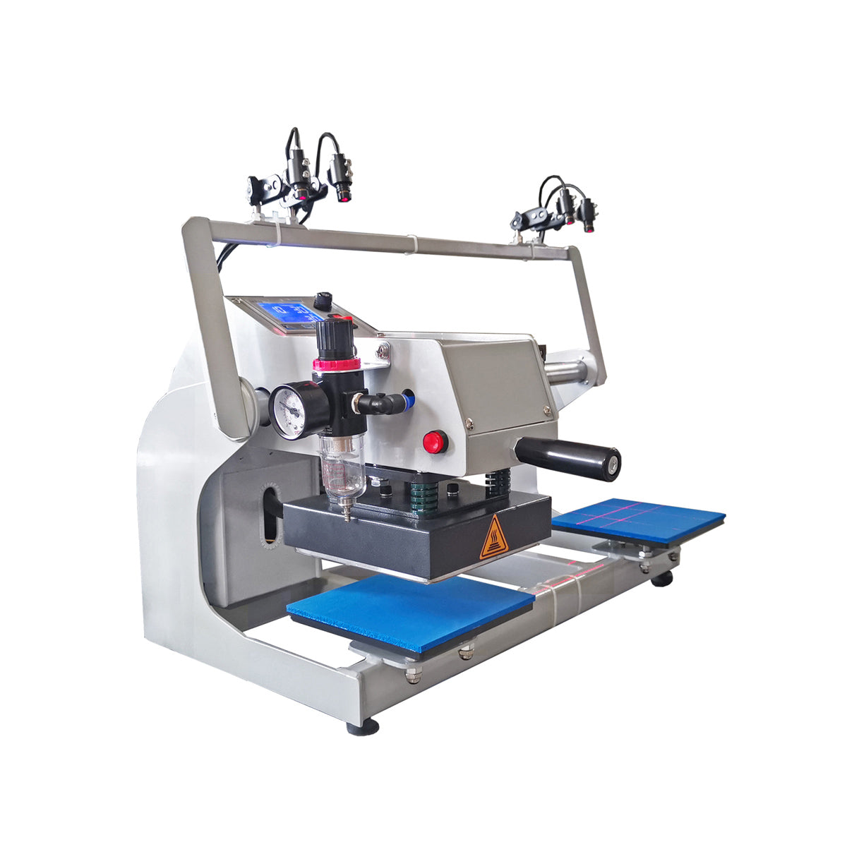 MEM 6" x 6" Semi-Automatic Pneumatic Double Station Heat Press with Laser Positioning System