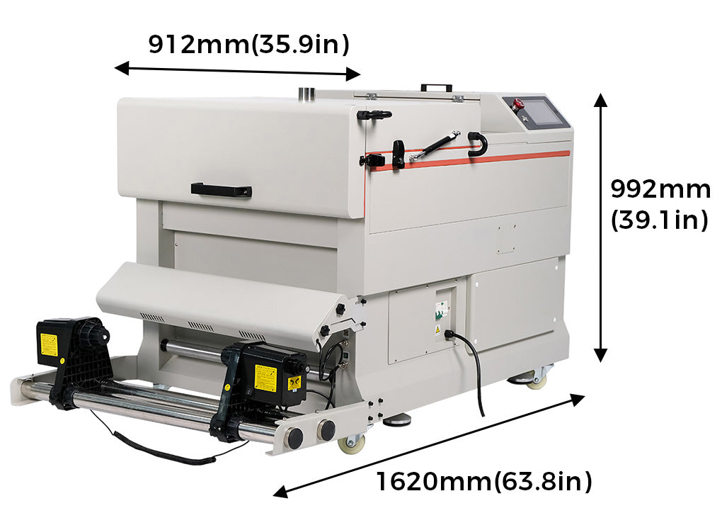 CALCA PRO 24in Automatic DTF Powder Shaker &amp; Dryer w/ Vacuum Conveyor &amp; Recycling System, AC 220V