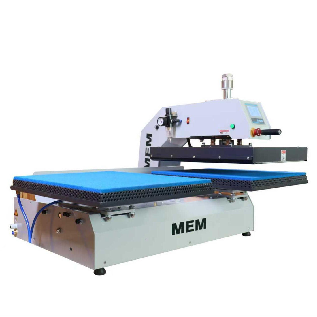 MEM 16"x20" Dual Station Pneumatic Heat Press - DTG/DTF Curing System with Interchangeable Platens