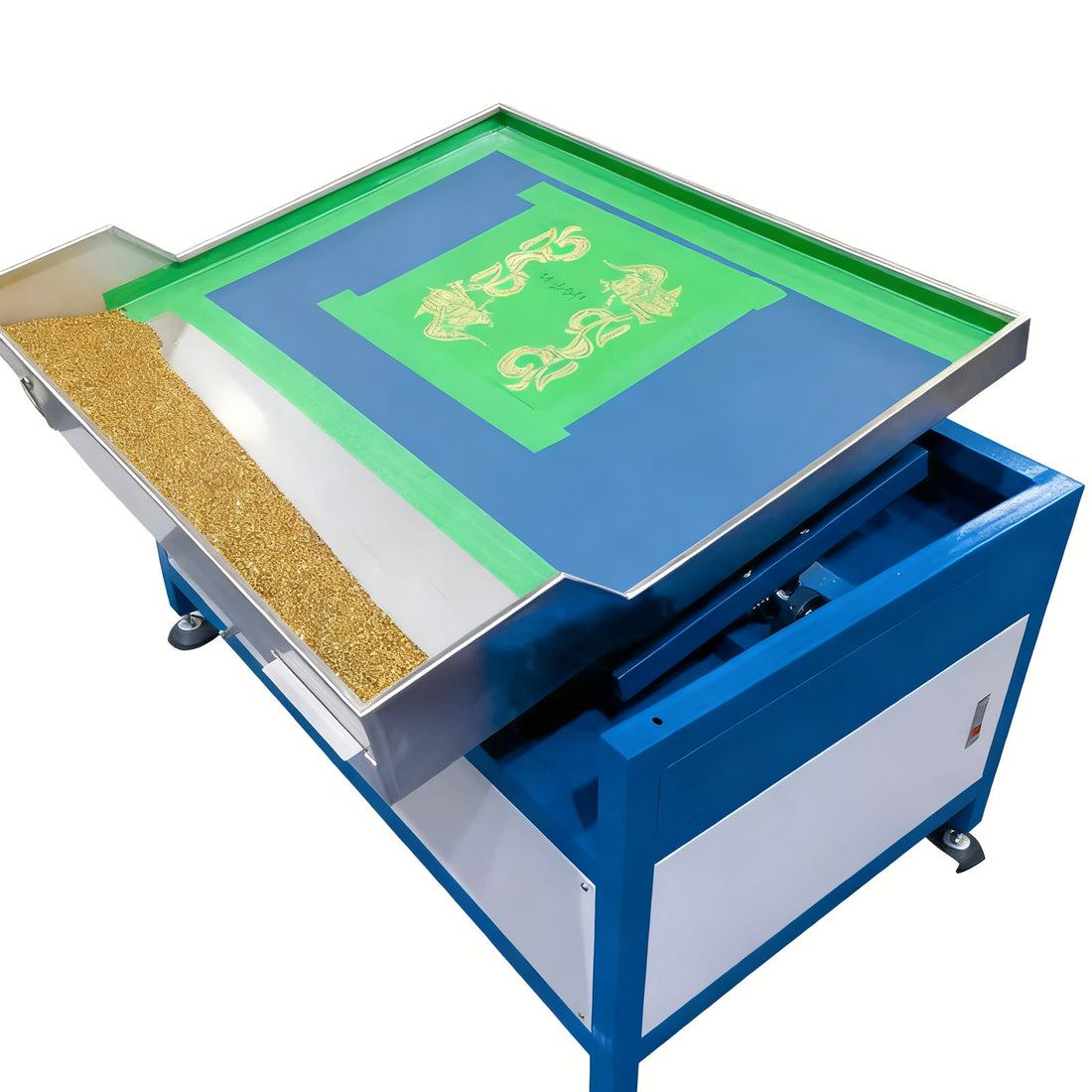 23.6in x 39in Semi-Automatic Single-Color 220V Rotary Drilling Machine with Material Rack