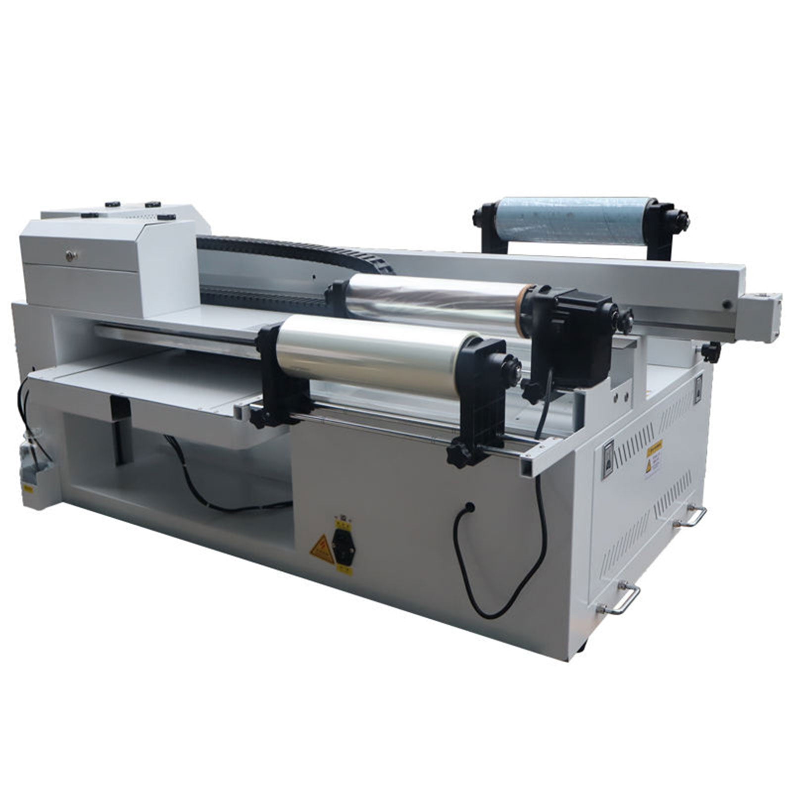 6060 UV Flatbed Printer and 12Inch UVDTF Desktop Direct to Substrate Roll Printer Combo, All-in-One Hybrid Printer for AB Film, Acrylic, Metal, Glass, Wood, Cell Phone Case