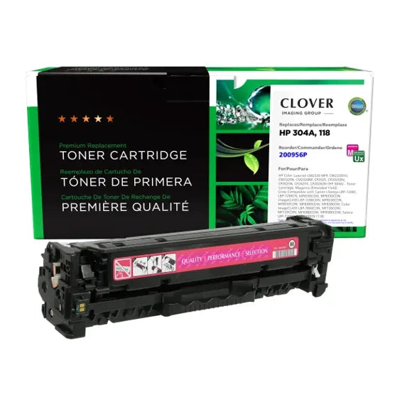 Clover Remanufactured Extended Yield Magenta Toner Cartridge for HP CC533A