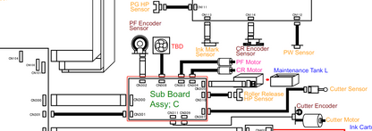 SUB C BOARD for EPSON P6000 P7000 P8000 P9000 / P6070 P7070 P8070 P9070 - 2168576
