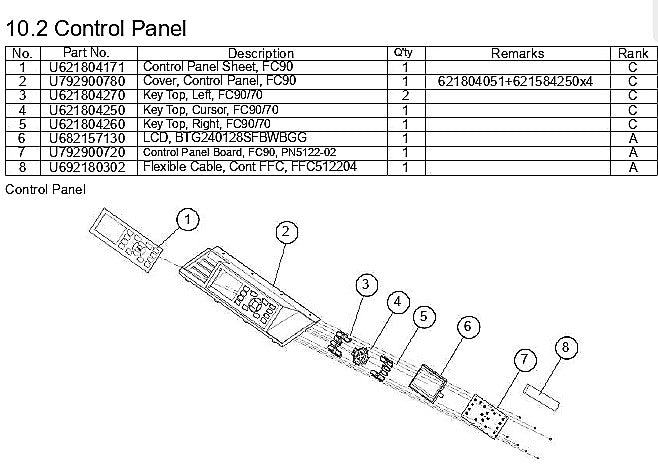 Key Top, Cursor, FC90/70 - For the Graphtec FC9000 (U621804250)