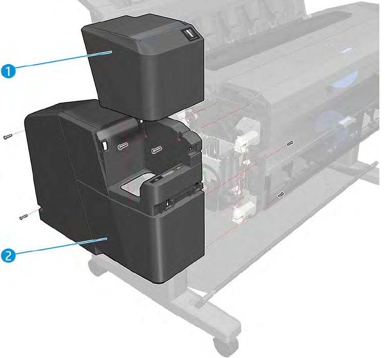 Main Cover Assembly SVS Side - For the HP DesignJet T3500 Series (B9E24-67012)