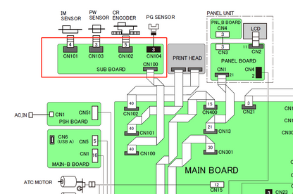 SUB BOARD for EPSON B6000 F6000 F6200 F6300 T3000 T5000 T7000 T3200 T5200 T7200 - 2144073
